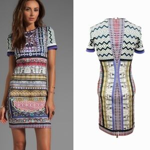 Clover Canyon City Palace Multicolor Neoprene Patterned Dress S